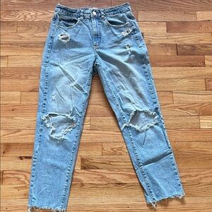 Garage Light Blue Distressed Boyfriend Jeans